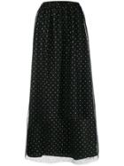 Red Valentino Polka-dot Maxi Skirt - Black