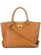 Salvatore Ferragamo - 'luisa' Tote - Women - Calf Leather - One Size, Brown, Calf Leather