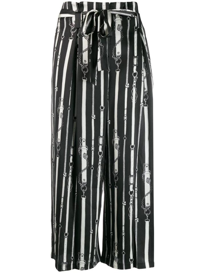 L'agence Belt Print Culottes - Black