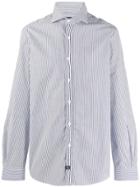 Fay Striped Pattern Shirt - Blue
