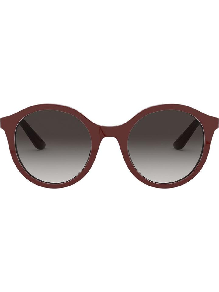 Dolce & Gabbana Eyewear Oversized Round Frame Sunglasses - Red