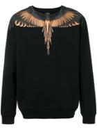Marcelo Burlon County Of Milan Feather-print Sweatshirt - Black