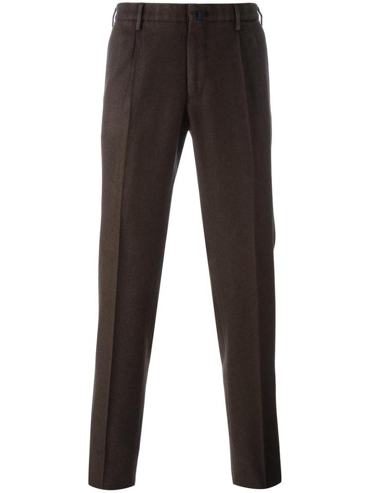 Incotex Slim-fit Trousers, Men's, Size: 52, Brown, Wool