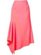 Jason Wu - Asymmetric Skirt - Women - Spandex/elastane/wool - 6, Pink/purple, Spandex/elastane/wool
