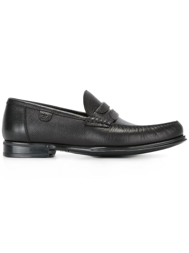 Dolce & Gabbana Brushed Leather Moccasins - Black