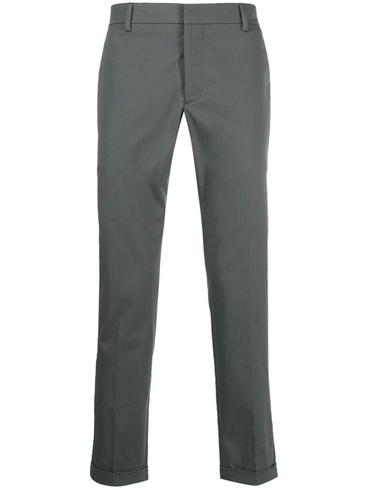 Prada Turned Up Hem Trousers - Grey