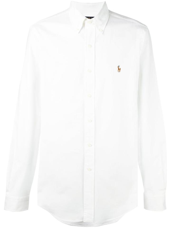 Polo Ralph Lauren Embroidered Logo Shirt, Men's, Size: Xxl, White, Cotton/spandex/elastane