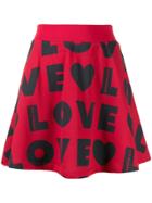 Love Moschino Repeat Logo Print Skirt - Red