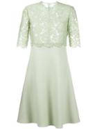Valentino Lace Mini Dress, Women's, Size: 40, Green, Cotton/nylon/viscose/polyamide