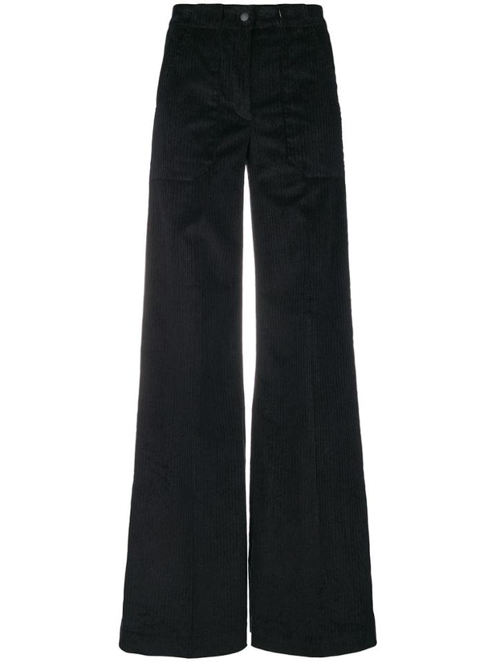 L'autre Chose Flared Suit Trousers - Black