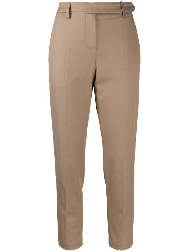 Brunello Cucinelli Straight-leg Cropped Trousers - Green
