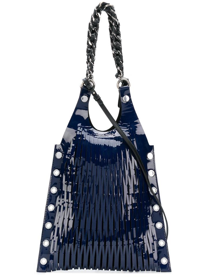 Sonia Rykiel Le Baltard Patent Tote - Blue