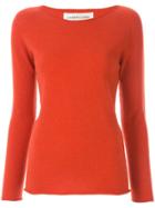 Lamberto Losani Long-sleeve Fitted Sweater - Orange