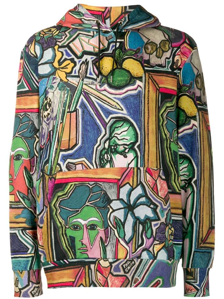 Paul Smith 'artist Studio' Print Hoodie - Blue