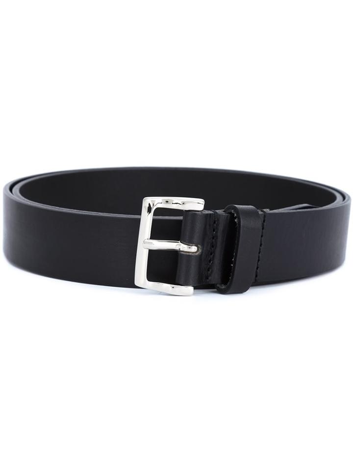 Dsquared2 Rectangular Buckle Belt, Men's, Size: 85, Black, Calf Leather