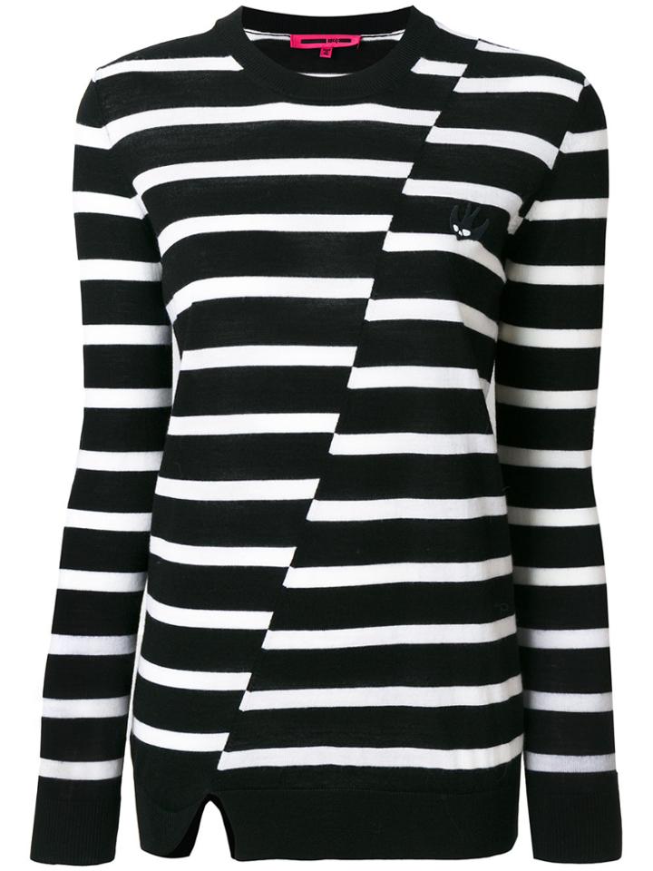 Mcq Alexander Mcqueen Swallow Striped Jumper - Black