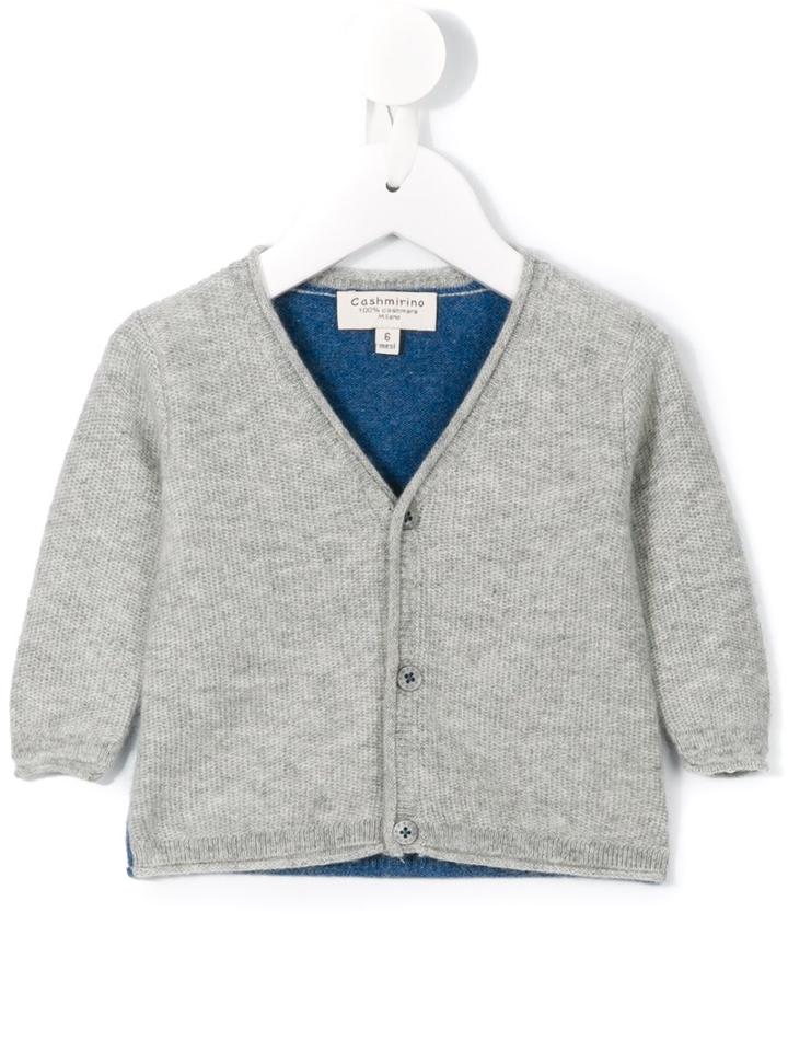 Cashmirino - Cropped Cardigan - Kids - Cashmere - 6 Mth, Grey
