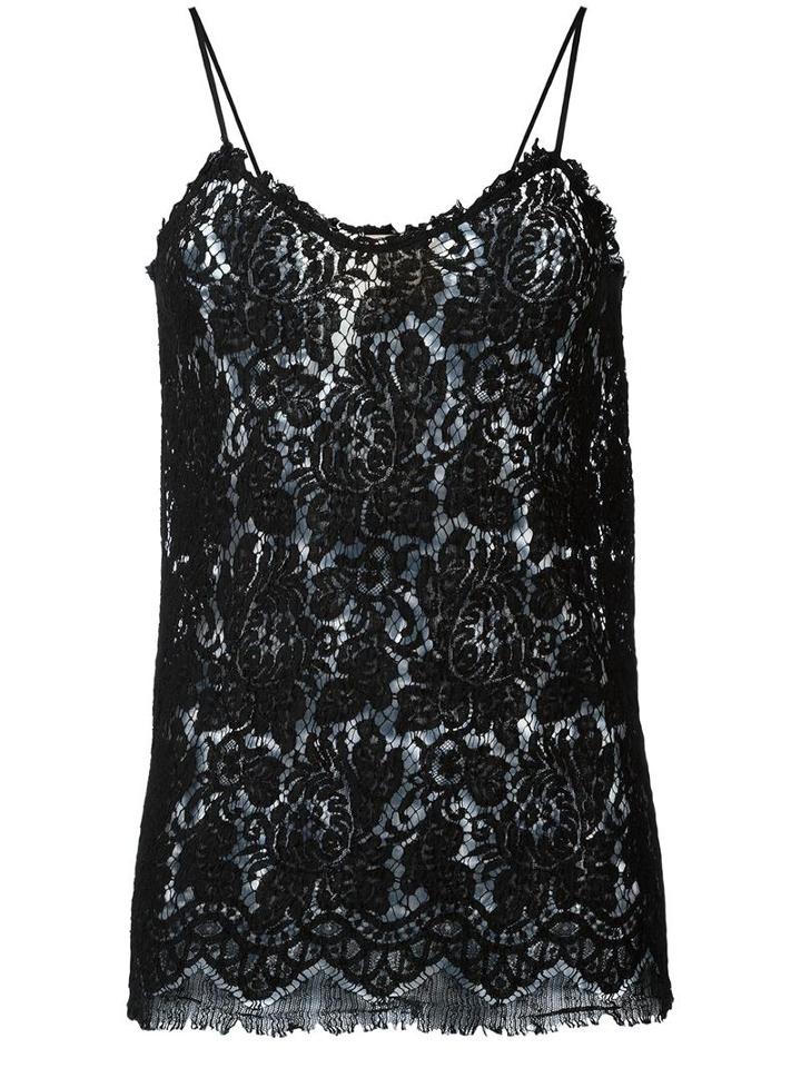 Erika Cavallini Lace Top, Women's, Size: 42, Black, Cotton/viscose/polyamide
