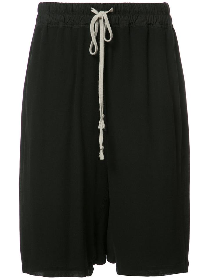 Rick Owens - Knee-length Shorts - Women - Silk/cotton/cupro - 42, Black, Silk/cotton/cupro