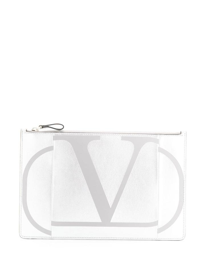Valentino Valentino Garavani Go Logo Pouch - Silver