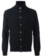 Zanone Button Up Cardigan, Men's, Size: 48, Blue, Virgin Wool