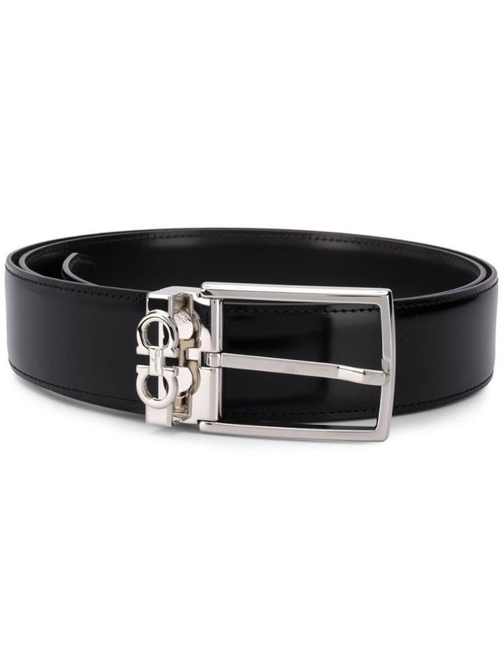Salvatore Ferragamo Logo Buckled Belt - Black