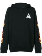 Palm Angels Palm And Flames Hoodie - Black