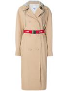 Sjyp Hooded Trench Coat - Nude & Neutrals