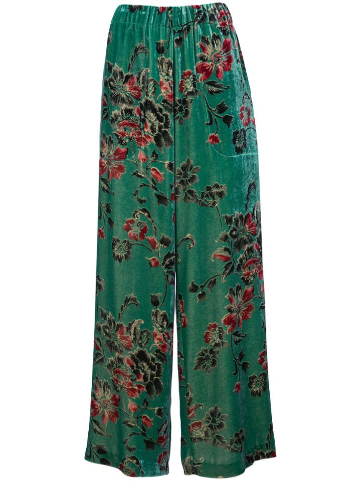 Uma Wang Long Floral Print Trousers - Green
