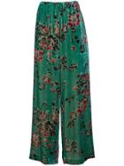 Uma Wang Long Floral Print Trousers - Green