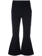 Stella Mccartney Casual Cropped Flared Trousers, Women's, Size: 40, Blue, Polyamide/spandex/elastane/wool