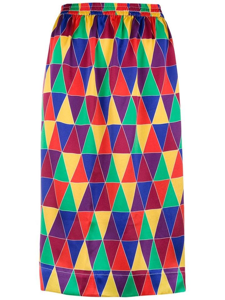 Reinaldo Lourenço Geometric Print Skirt - Multicolour