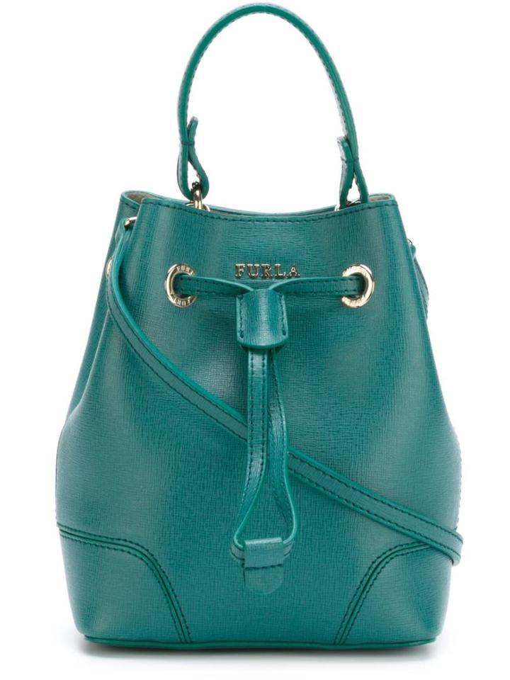 Furla Stacy Shoulder Bag, Women's, Green, Calf Leather
