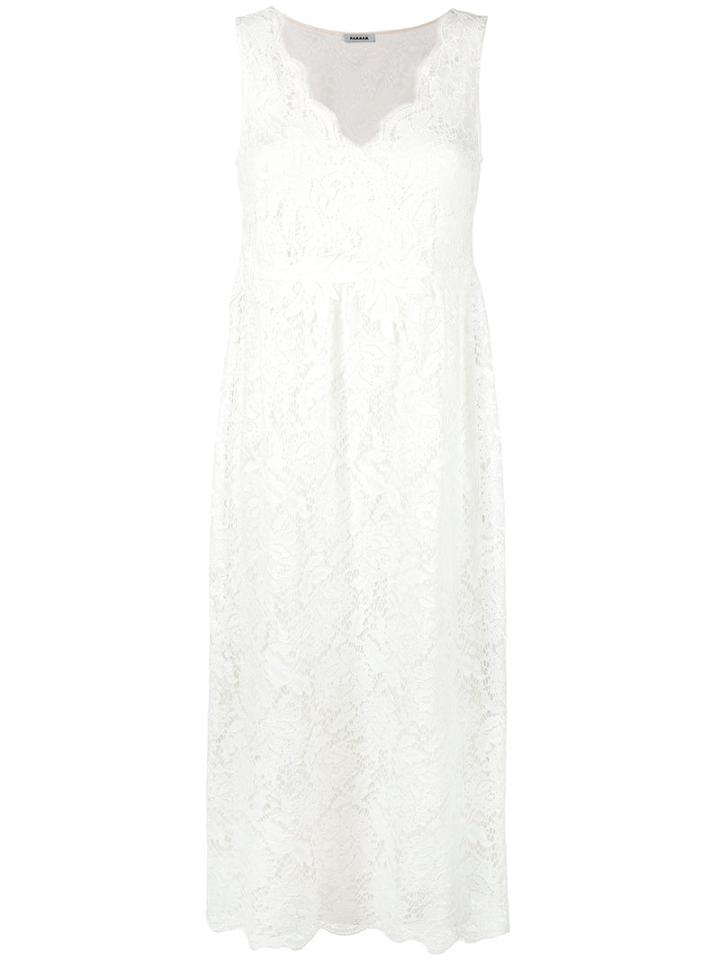 P.a.r.o.s.h. - Lace Detail Dress - Women - Cotton/polyamide/polyester/viscose - S, Women's, White, Cotton/polyamide/polyester/viscose