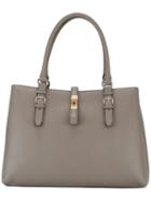 Bally Double Handles Tote, Women's, Brown, Leather