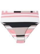 Asceno Bold Stripe High Waist Bikini Bottom - Multicolour