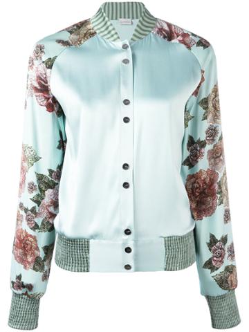 La Perla Maps In Bloom Bomber Jacket - Green