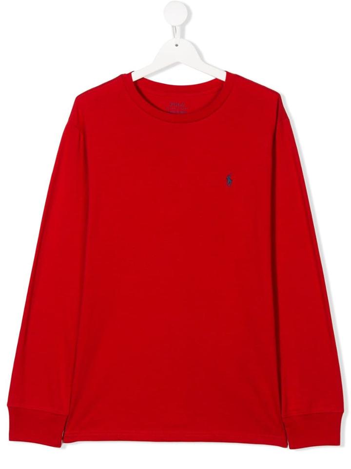 Ralph Lauren Kids Round Neck Jumper - Red