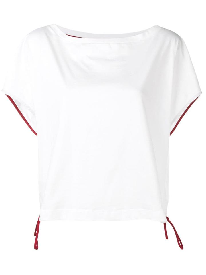 Marni Slash Neck Corded Top - White