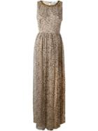 Blugirl Leopard Print Dress, Women's, Size: 42, Brown, Silk/polyester