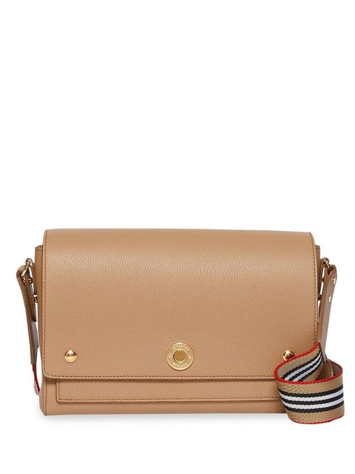 Burberry Grainy Leather Note Crossbody Bag - Neutrals