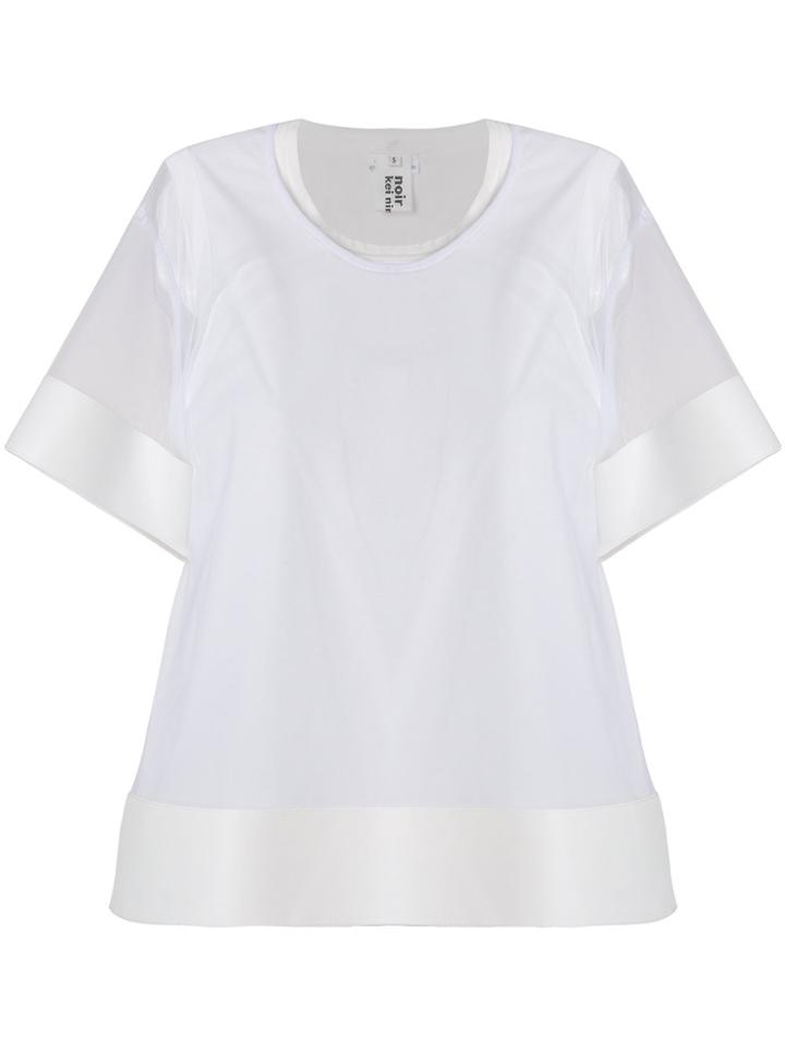 Comme Des Garçons Noir Kei Ninomiya Short-sleeve Sheer T-shirt - White
