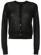 Paule Ka Embroidered Fitted Cardigan - Black