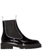 Proenza Schouler Lepanto Contrast Stitch Ankle Boots - Black