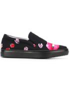 Giamba Ladybug Print Slip-on Sneakers