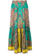 Etro Paisley Print Skirt - Green