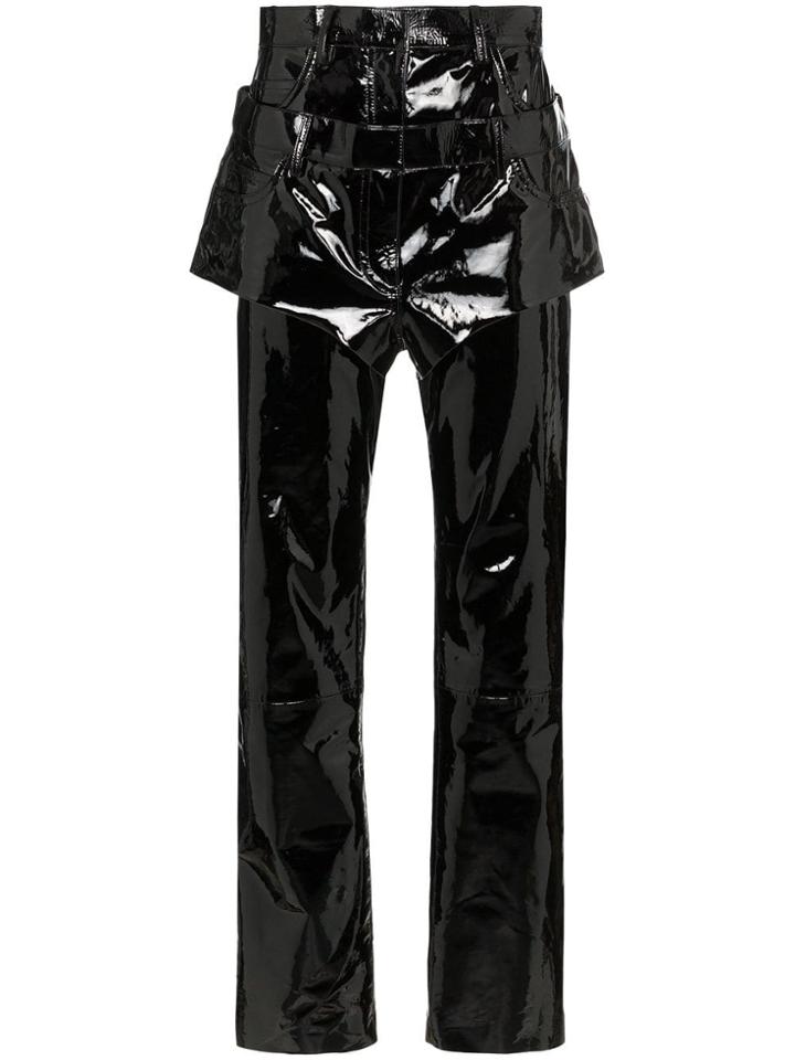 Natasha Zinko Double Layer High-waisted Trousers - Black