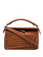 Loewe Small Puzzle Woven Bag - Brown