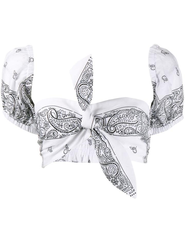 Forte Dei Marmi Couture Cropped Bandana Top - White