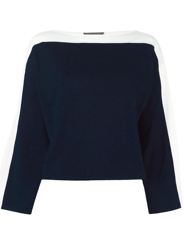 Alberta Ferretti Striped Panel Jumper - Blue